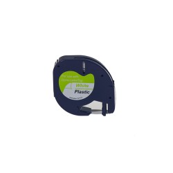 PRINTPEN DYMO LetraTag 59422 PLASTÝK BEYAZ ETÝKETE SÝYAH (S0721660) (12mm x 4M)