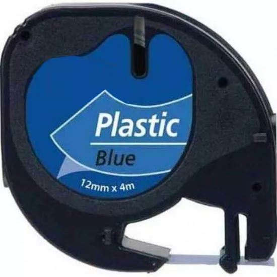PRINTPEN DYMO LetraTag 59426 PLASTÝK MAVÝ ETÝKETE SÝYAH (S0721650) (12mm x 4M) 