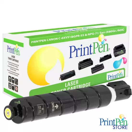 PRINTPEN CANON C-EXV51&GPR-55 & NPG-71 Sarı (680Gr/60K)