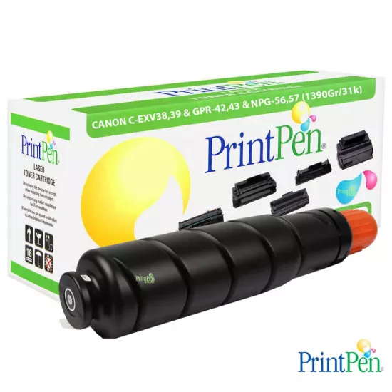 PRINTPEN CANON C-EXV38,39 & GPR-42,43 & NPG-56,57 (1390Gr/31k)
