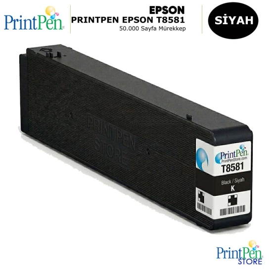 PRINTPEN EPSON T8581 (C13T858100) Siyah (50k)