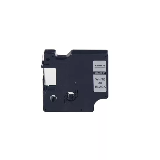 PRINTPEN DYMO D1 45021 SIYAH ETIKETE BEYAZ (12mm x 7m)