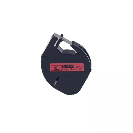 PRINTPEN DYMO LetraTag 59424 PLASTÝK KIRMIZI ETÝKETE SÝYAH (S0721630) (12mm x 4M)